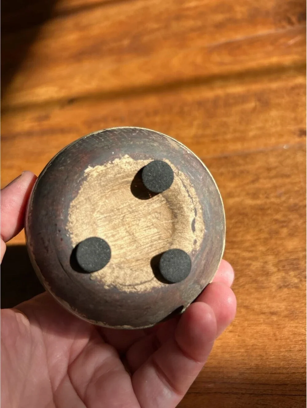 Small Vintage Ceramic Table Vase with Crackle Glaze